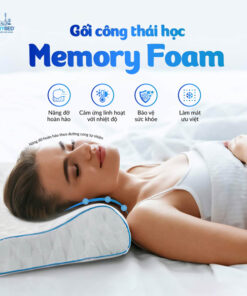 gối công thái học chống đau cổ memory foam tonybed