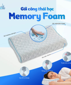 gối nằm chống đau mỏi cổ memory foam tonybed
