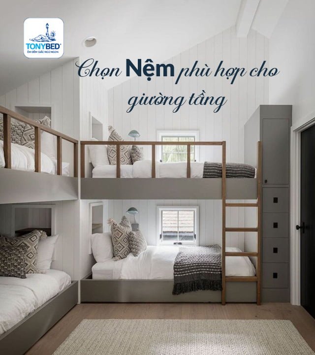Chọn nệm phù hợp cho giường tầng