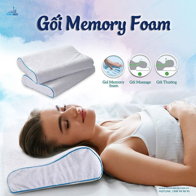 gối có hình dáng nâng đỡ chuyên biệt