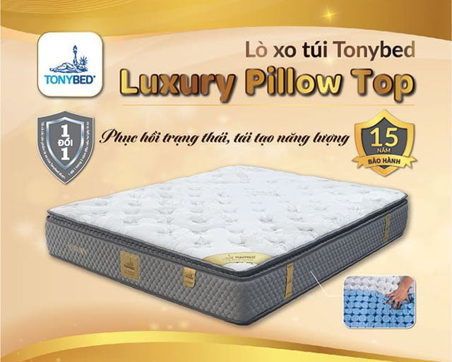 nệm lò xo đa tầng pillow top