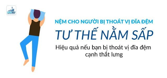 Chọn nệm phù hợp cho người bị thoát vị đĩa đệm có thói quen nằm sấp