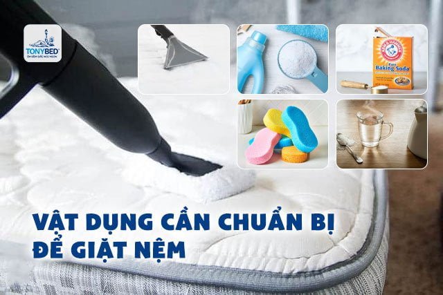 Các vật dụng cần thiết khi giặt nệm tại nhà