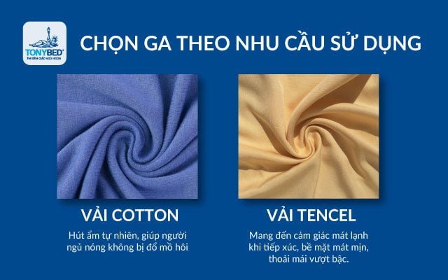 Chọn ga giường theo cảm tính mà không dựa vào nhu cầu sử dụng