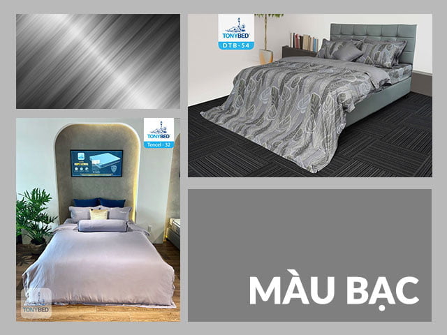 Phòng ngủ màu bạc