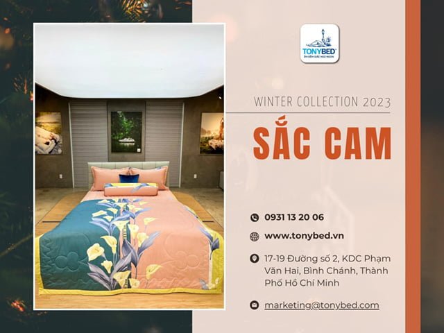 Bộ sưu tập ga trải giường màu cam