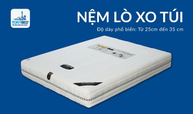 Nệm lò xo túi thường có độ dày khá cao