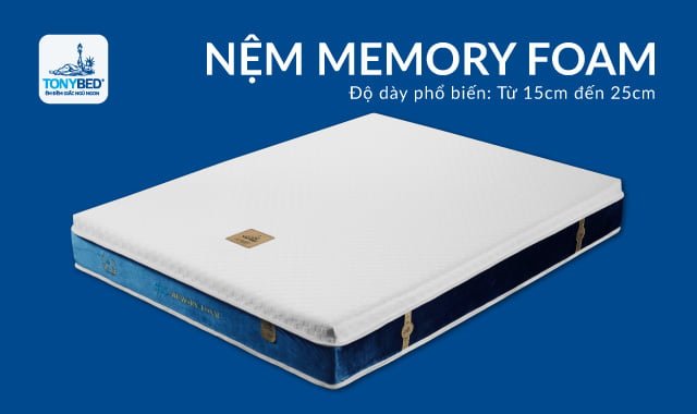 Mua nệm memory foam bạn nên chọn độ dày 15cm