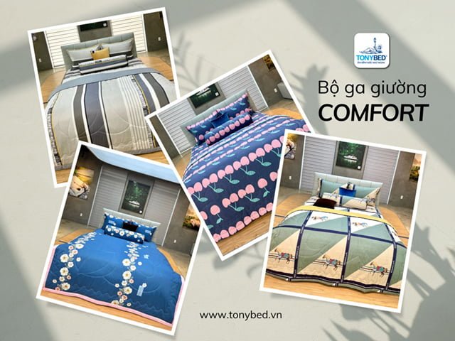 Mẫu ga trải giường Comfort vải cotton cao cấp
