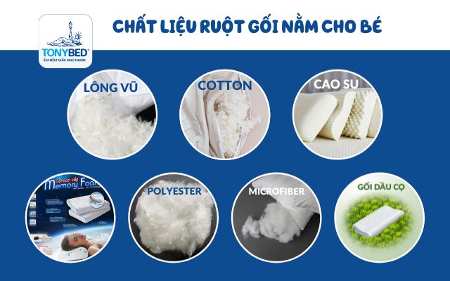 Ba mẹ nên chọn gối mềm mại, thoáng khí, an toàn với da của bé