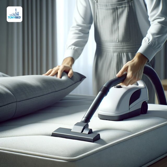 Dùng máy hút bụi để hút sạch bụi bẩn và rệp giường