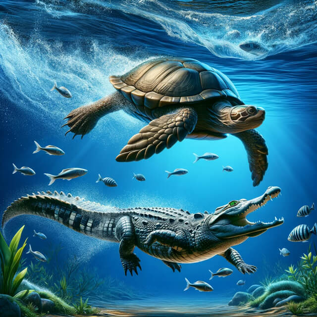 Mơ thấy rùa và cá sấu