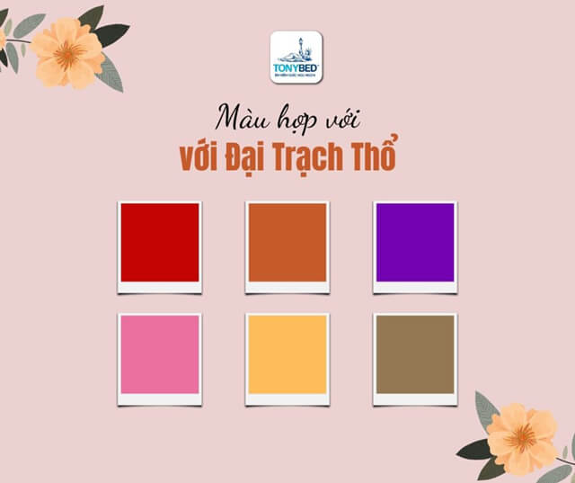 Đại Trạch Thổ hợp màu đỏ, nâu, vàng