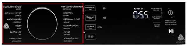 Với máy giặt Toshiba bạn hãy chọn chế độ nhẹ