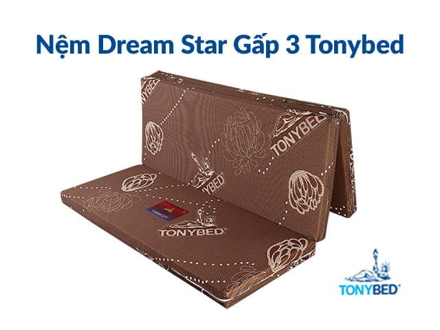 Nệm gấp 3 Dream Star gấp 3 Tonybed