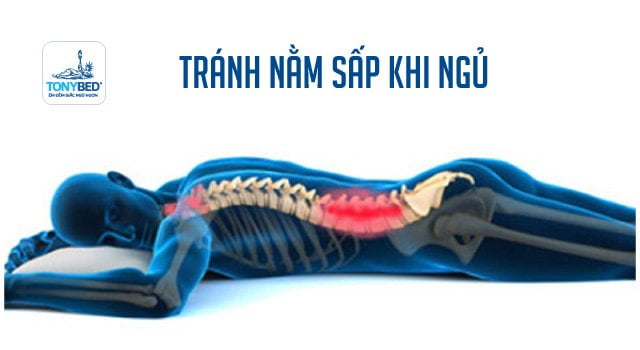Người bị vẹo cột sống không nên nằm sấp khi ngủ sẽ làm tình trạng thêm nghiêm trọng