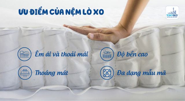 Ưu điểm vượt trội của nệm lò xo