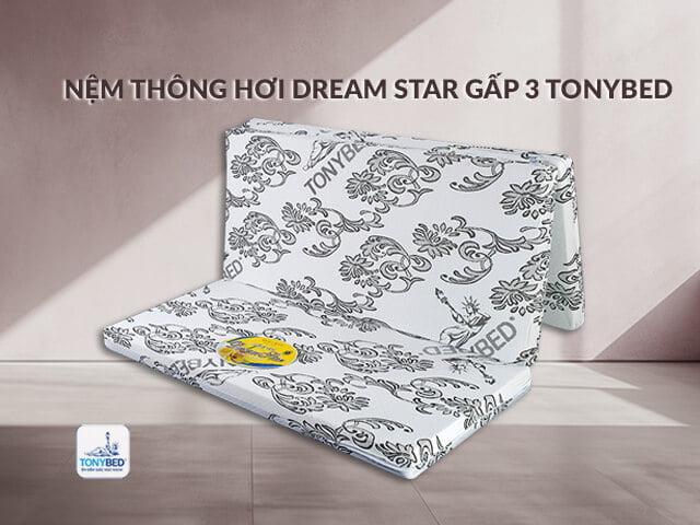 Nệm gấp 3 Tonybed chất liệu cao cấp giá cạnh tranh