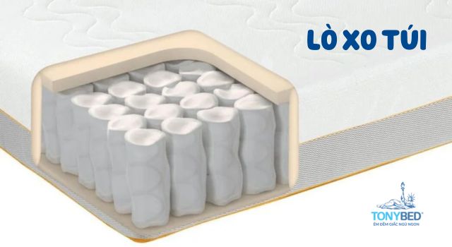 Với sự cải tiến vượt bậc hơn nệm lò xo túi phù hợp với mọi tư thế ngủ