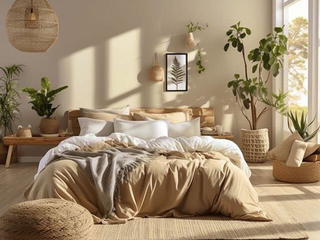 Chọn ga trải giường màu sắc tươi mát