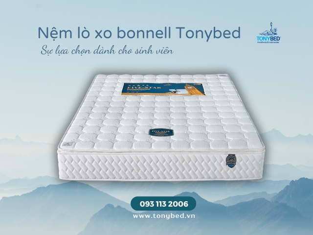 Nệm lò xo Tonybed sẽ giúp sinh viên có được giấc ngủ ngon mỗi đêm
