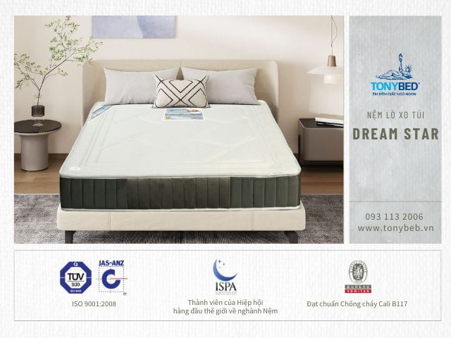 Nệm lò xo túi có giá dao động từ vài triệu đến vài chục triệu đồng tùy theo chất lượng và thương hiệu