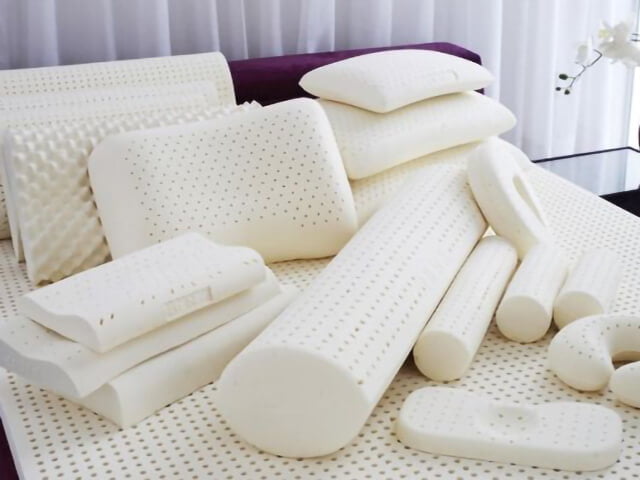 Gối nằm từ chất liệu cao su thiên nhiên