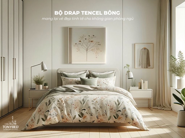 Bo Drap Tencel Bong mang lai ve dep tinh te cho phong ngu