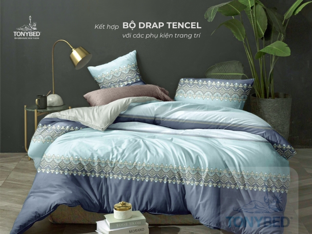 Ket hop bo Drap Tencel voi cac phu kien trang tri