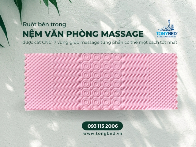 Nệm văn phòng massage là loại nệm được cắt CNC gai massage