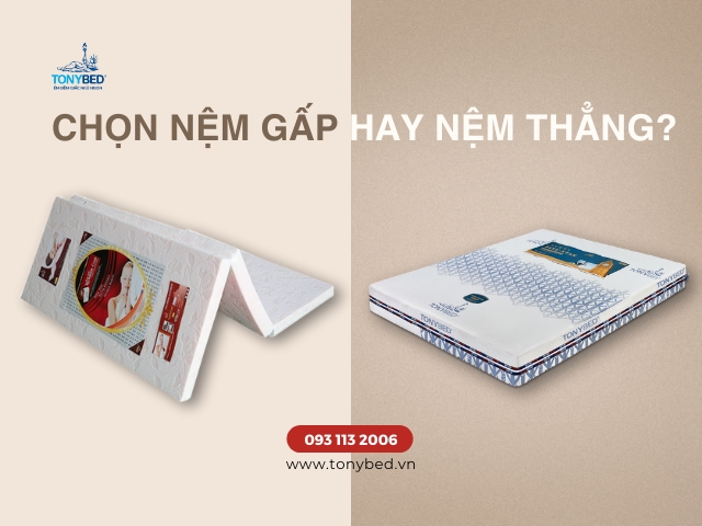 So sánh nệm gấp và nệm thẳng nguyên tấm