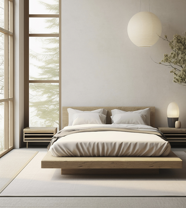 Su dung gam mau trung tinh cho phong ngu theo phong cach Minimalist