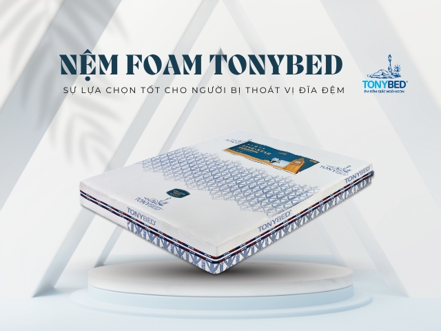 nệm foam thông hơi tonybed là lựa chọn tốt cho người bị đau lưng