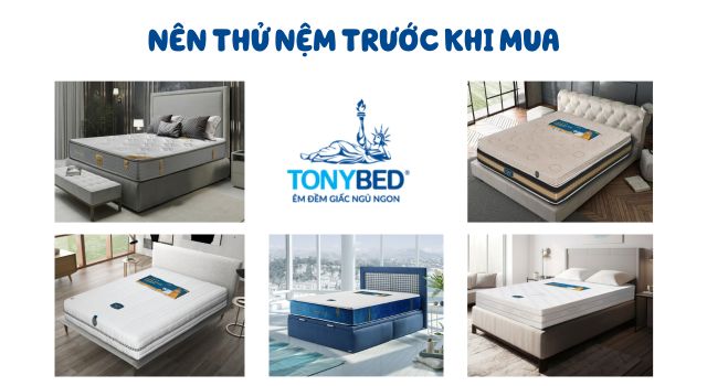Nên nằm thử nệm trước khi mua để chọn được tấm nệm phù hợp