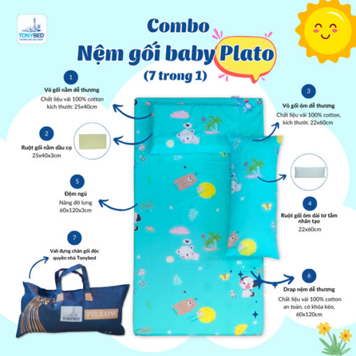 Combo nem baby Plato dau co xanh