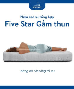 Nệm cao su tổng hợp Five Star gấm thun (2)