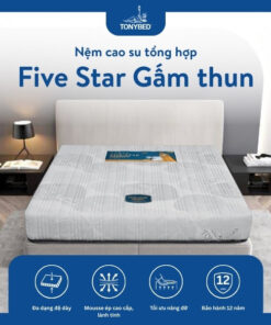 Nệm cao su tổng hợp Five Star gấm thun