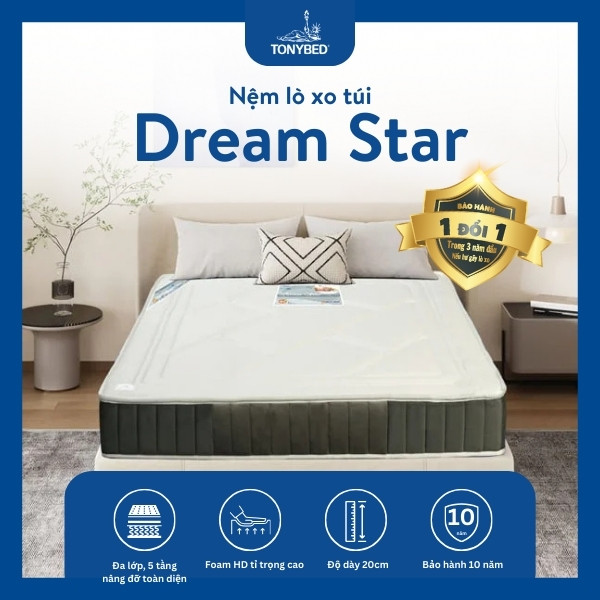 Nệm lò xo túi Dream Star